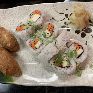 4b. Fried Tofu Special Roll 8 Pieces, 2 Inari rolls