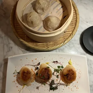 Stuffed Scallops and Soup Dumplings