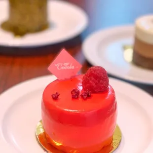 a close up of a dessert