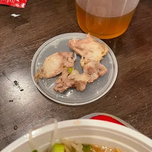 meatless pieces of brisket- yuck!