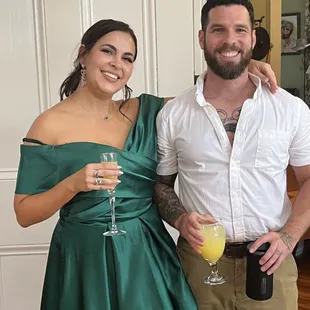 The engaged couple !