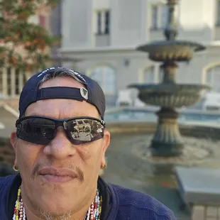 A selfie in the court area