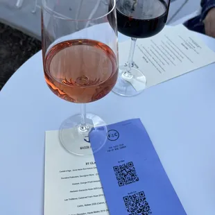 Wine and menu