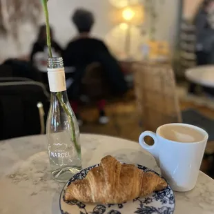 Croissant and Cafe Au Lait