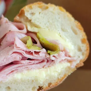 Jambon Beurre - Look at the butter on this sandwich! French butter is so good!