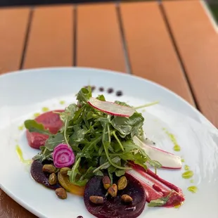 Beet and Goat Cheese Salad.