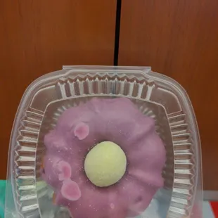 My Ube Bundt Cake with pandan in the center.