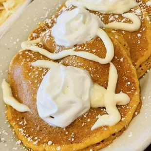 Silver dollar pumpkin pancakes