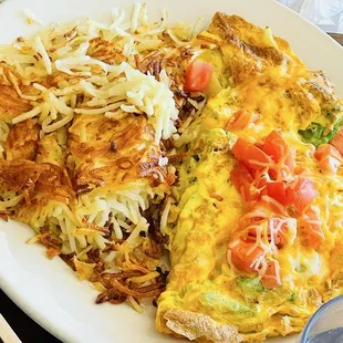 Veggie Delight omelette