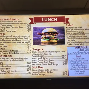 burgers, menu