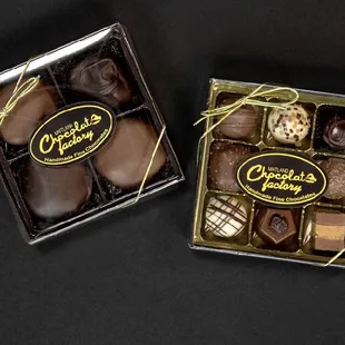 Custom boxes filled with truffles