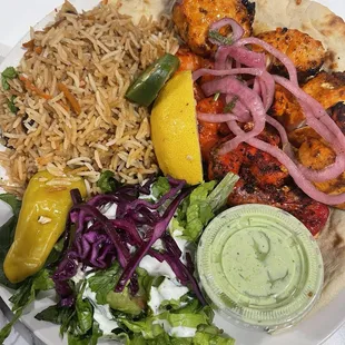 Chicken &amp; Shrimp Kabob Combo