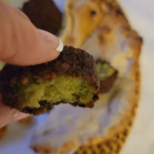 Burnt falafal...YUCK!!