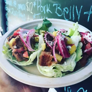 Deconstructed Pork Belly Tacos