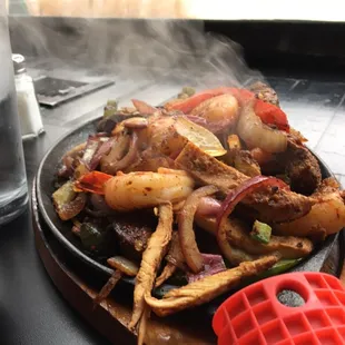 Steaming Fajitas.