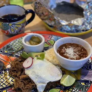 a plate of mexican food