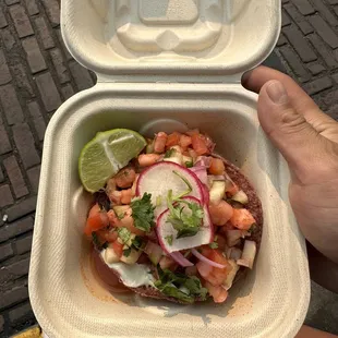 Ceviche tostada