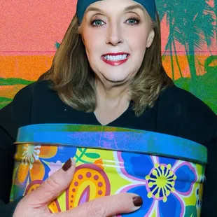 I&apos;m pumped up to have my yummy popcorn in my funky tin!