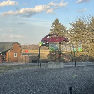 outside