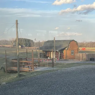 outside