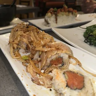 Albacore with Crispy Onion