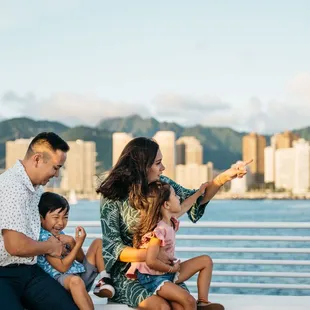 Family fun out on the deck