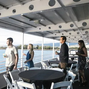 Our open-air top deck offers panoramic views
