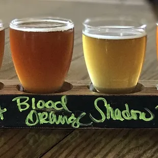 Blood Orange IPA was the peach of this flight.