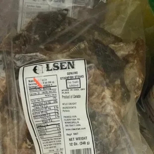 Stockfish, stockfish bits and stockfish steaks