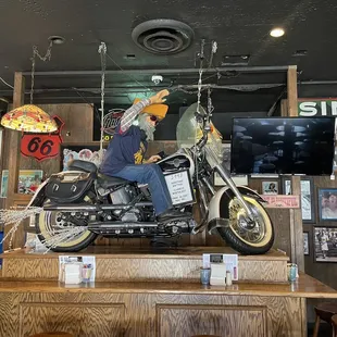 a man on a motorcycle