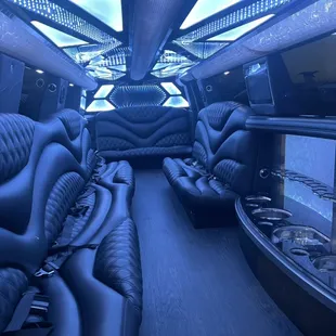 Cadillac Escalade limousine inside