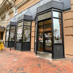 the front of the building