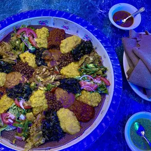 Vegetarian combo for three