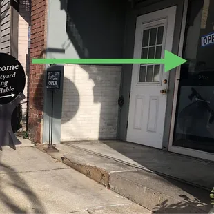 Choose Door #2 / Open sign hanging on it to enter