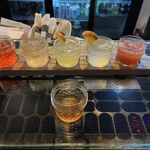 Flight of speciality cocktails