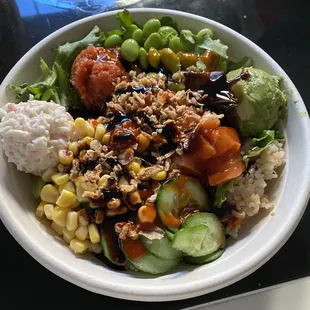 Regular size poke - 3 protein scoops (takeout)