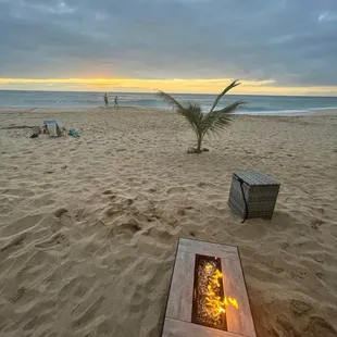 fire pit on the Pool deck