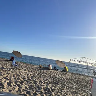 Too relaxed to take a level picture, - beautiful local beach swimming against current wore me out!