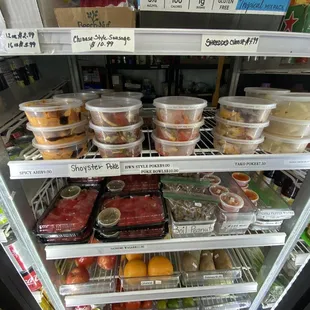 Fresh poke and sashimi.