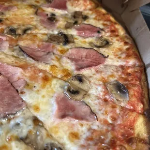 Canadian Bacon and Mushrooms
