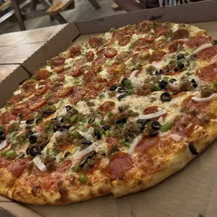 pizza, food