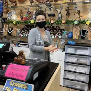 Emma, the owner, lovely lady