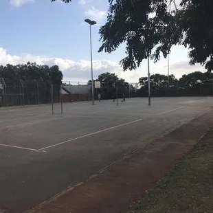Volleyball and basketball court