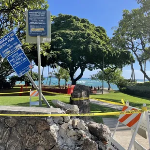 I don&apos;t know the circumstances that caused this damage but thank goodness the marker with plaque hasn&apos;t been destroyed.