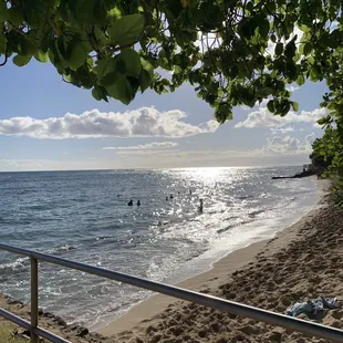 The beach area