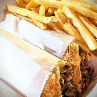 MAKANI Chicken Shawarma with fresh French fries!