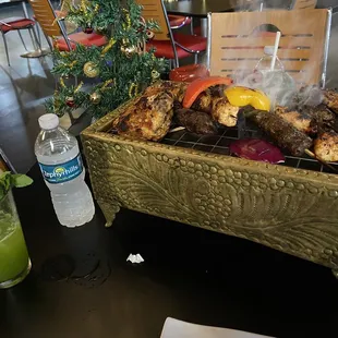 Family mix platter and mint lemonade