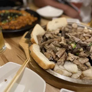 a plate of food on a table