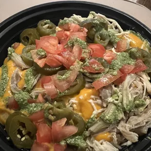 a plate of food on a table