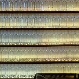 glass bottle wall